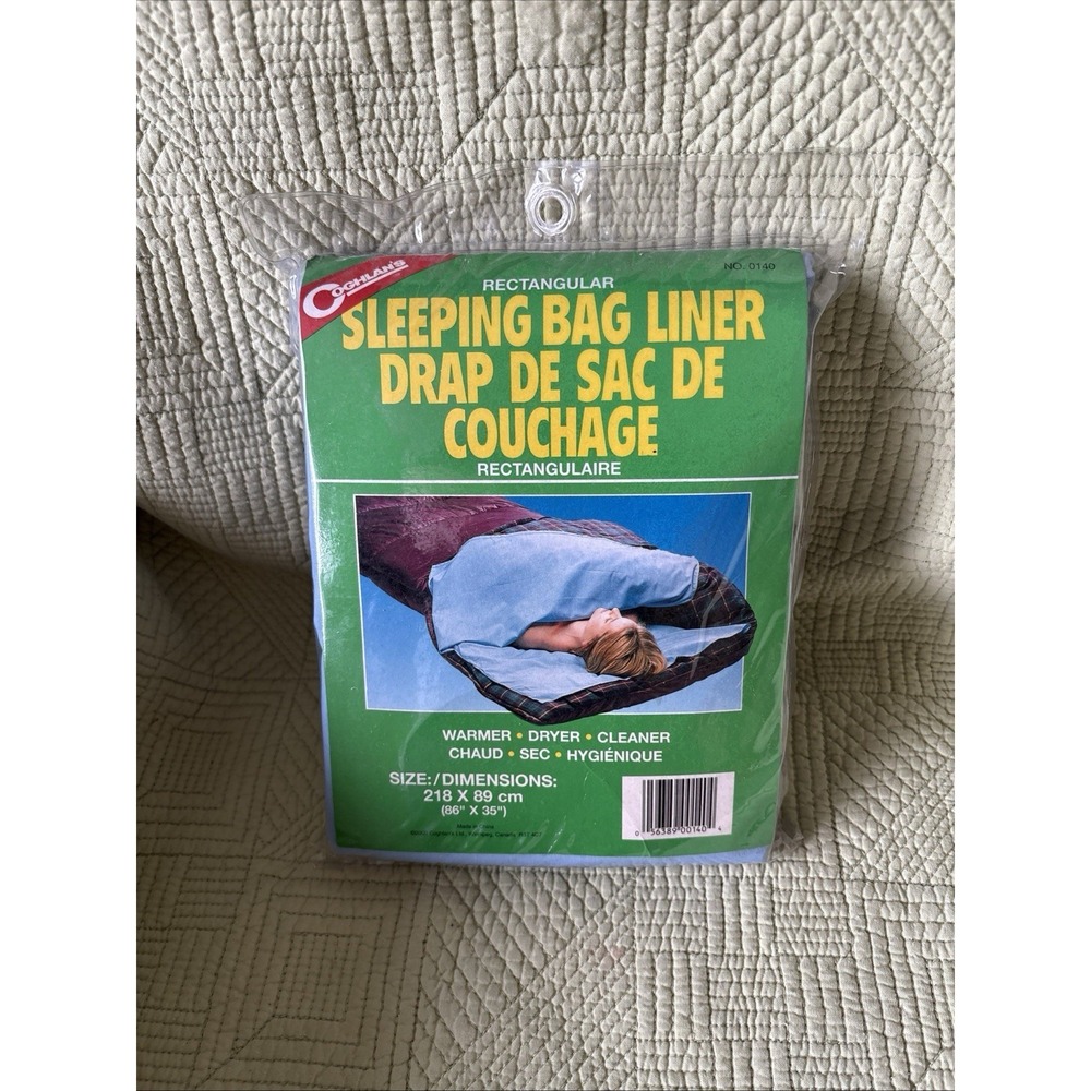 Coghlan's Sleeping Bag Liner Warmer Dryer Cleaner 86x35 Inches Washable